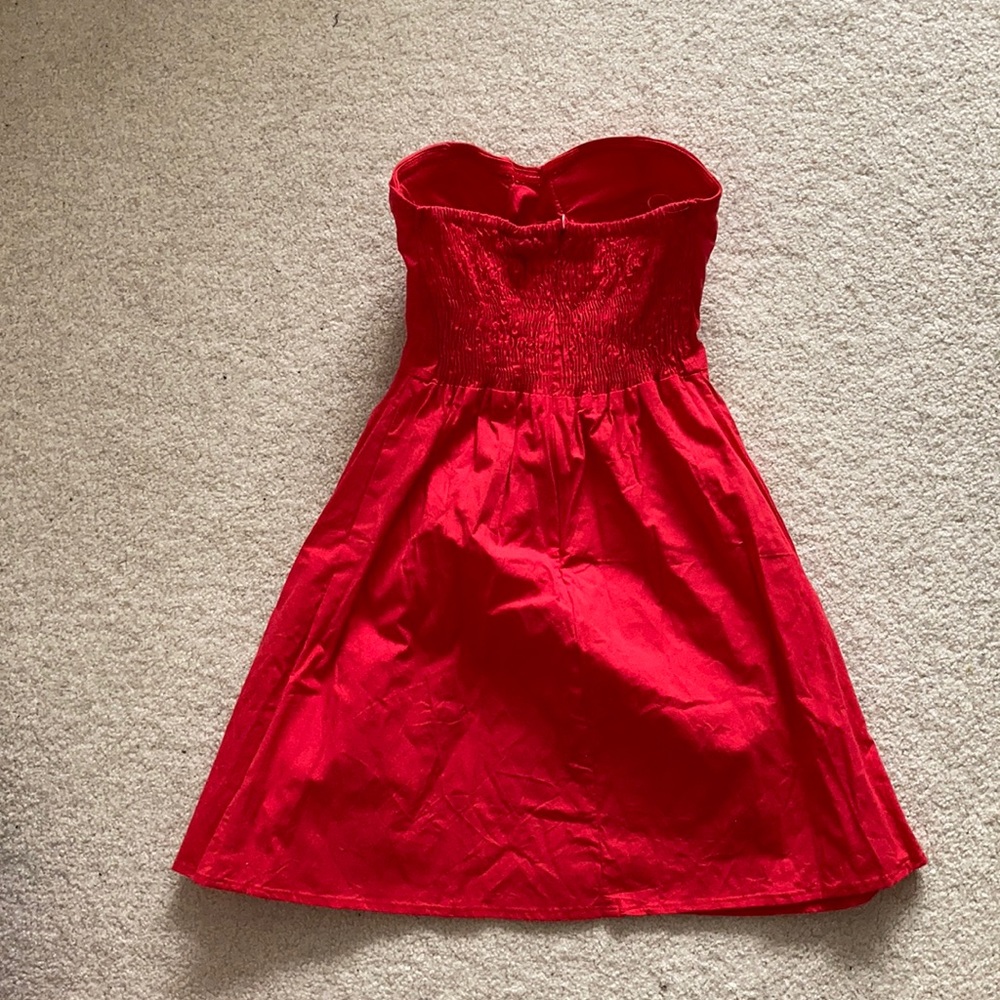 Red Strapless Dress - Picture 2 of 2